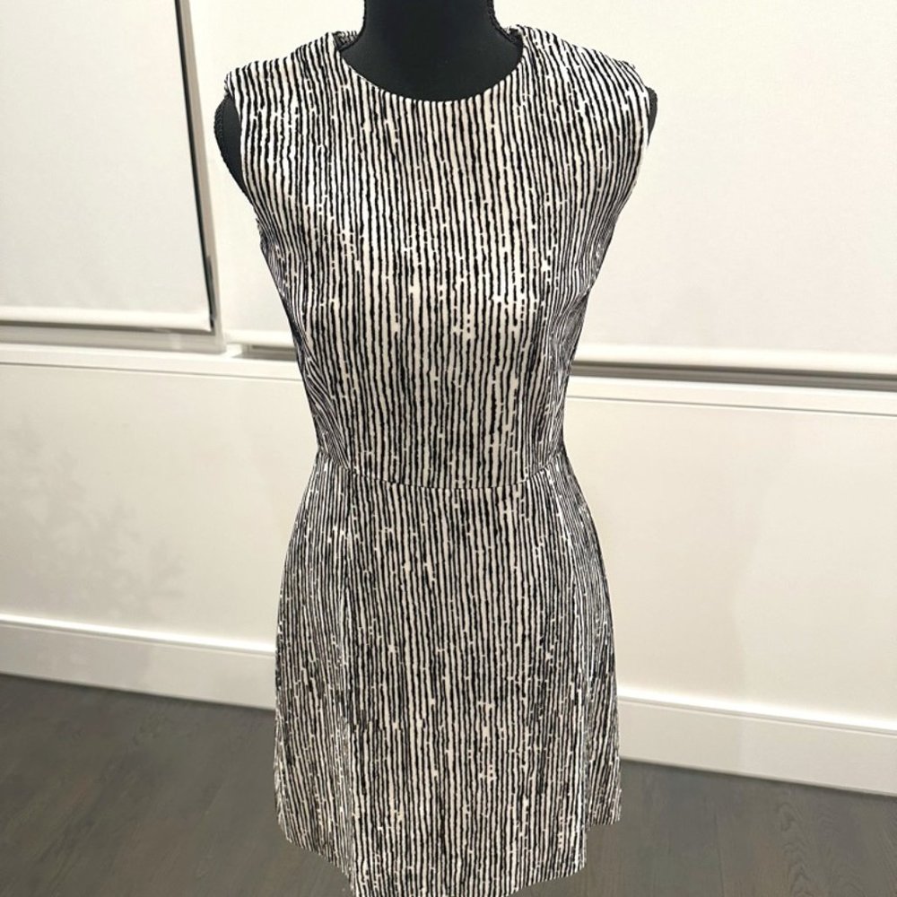 Balenciaga Black and white stripe dress